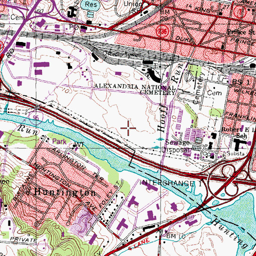 Topographic Map of William G Truesdale Adult Detention Center, VA