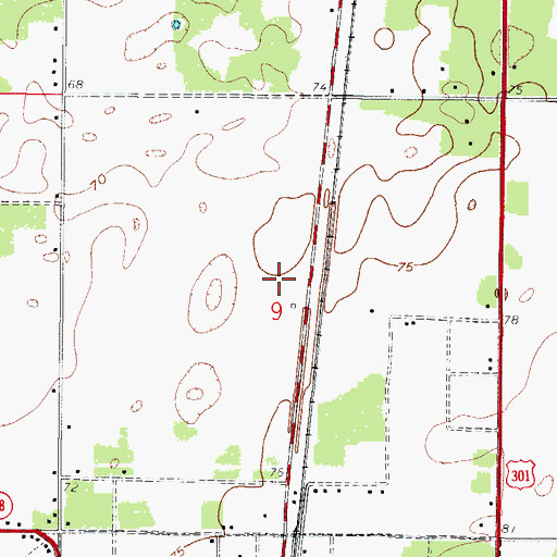 Topographic Map of Rural - Metro of Sumter County, FL