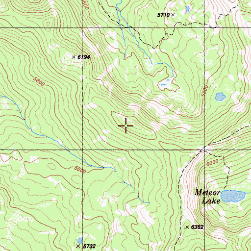 Topographic Map of No Mans Mountain, CA