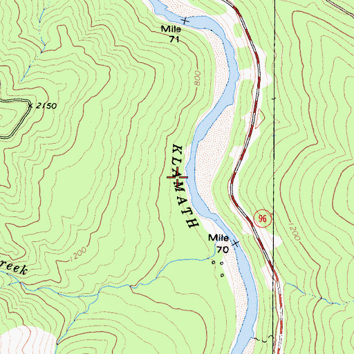 Topographic Map of Green Riffle, CA