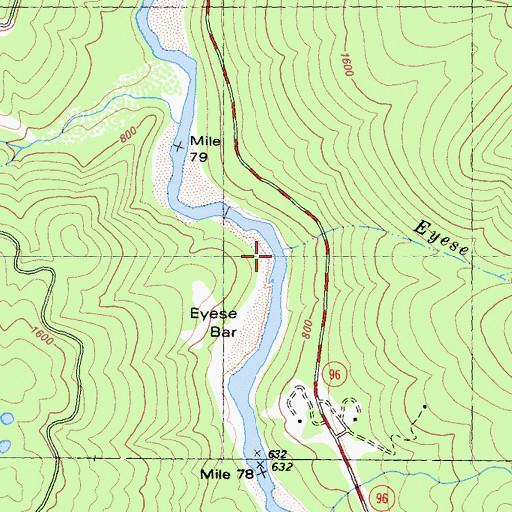 Topographic Map of Eyese Creek, CA