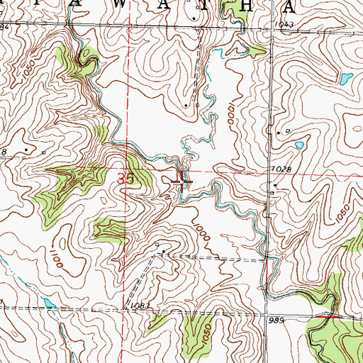 Topographic Map of Klinefelter Creek, KS