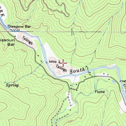 Topographic Map of Red Hill Mine, CA