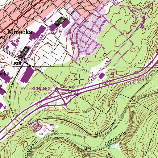 Topographic Map of Scranton Post Office, PA