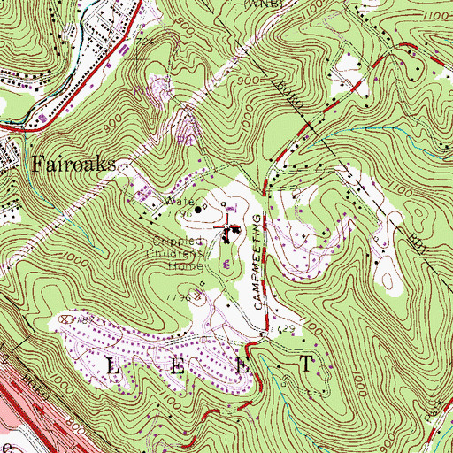 Topographic Map of HealthSouth Rehabilitation Hospital of Sewickley, PA