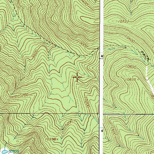 Topographic Map of Columbine-Hondo Wilderness, NM