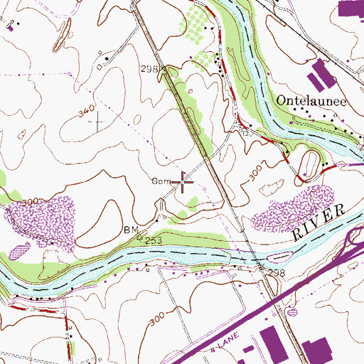 Topographic Map of Koenig Cemetery, PA