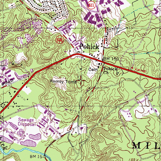 Topographic Map of Remey Tomb, VA