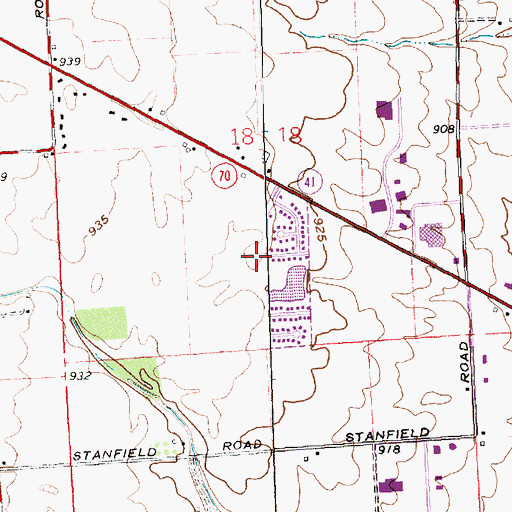 Topographic Map of Kings Chapel, OH
