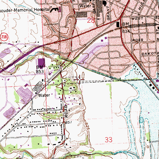 Topographic Map of Pleasant View, OH