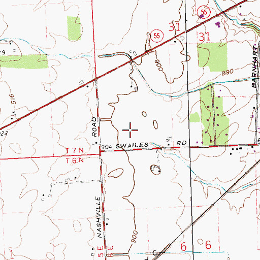 Topographic Map of Pamela Estates, OH