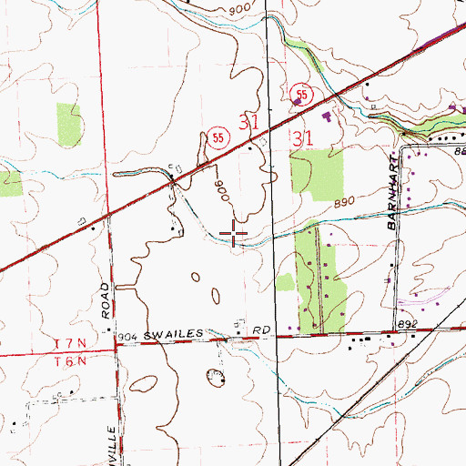 Topographic Map of Kensington, OH