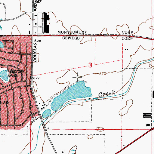 Topographic Map of Farmington Lakes, IL
