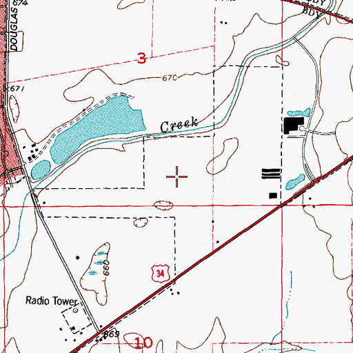 Topographic Map of Springbrook At Farmington Lakes, IL