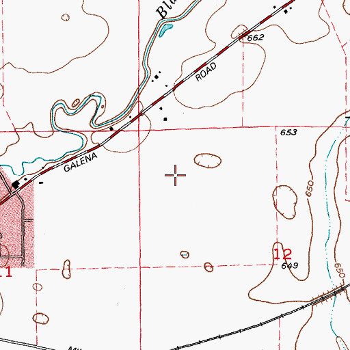 Topographic Map of Blackberry Knoll, IL