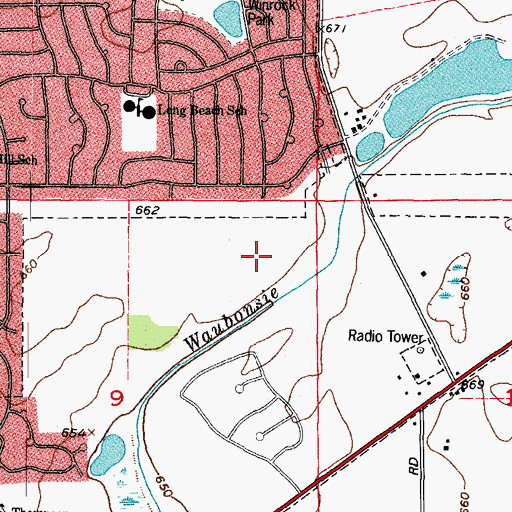 Topographic Map of Victoria Meadows, IL
