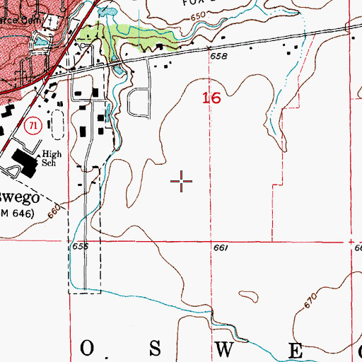 Topographic Map of Southbury, IL