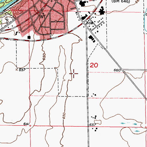 Topographic Map of Lakeview Estates, IL