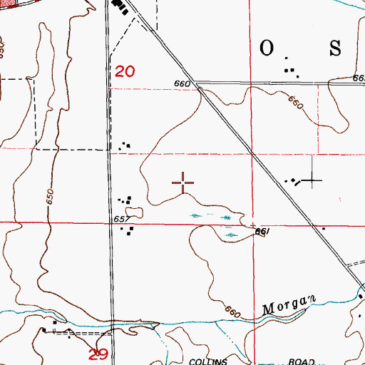 Topographic Map of Ashcroft, IL