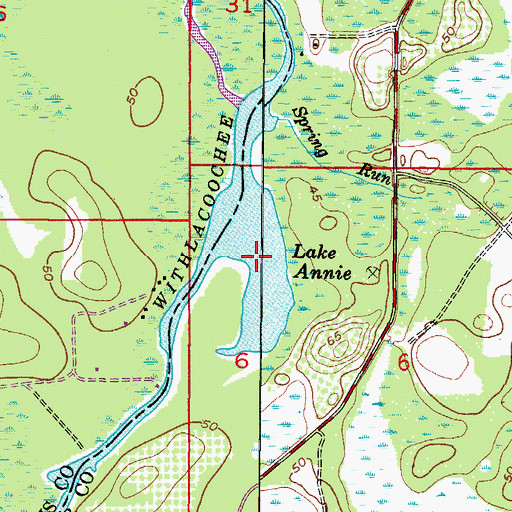 Topographic Map of Lake Annie, FL