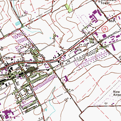 Topographic Map of New Holland Police Department, PA