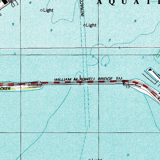 Topographic Map of Bay Bridge, FL