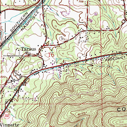 Topographic Map of Freedom Riders National Monument, AL