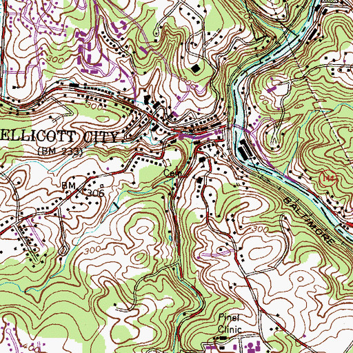 Topographic Map of Autumn Hill Branch, MD