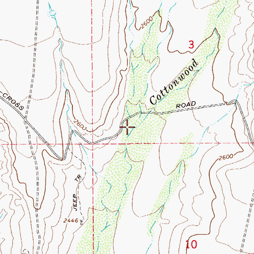 Topographic Map of Connor Wash, AZ