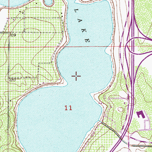 Topographic Map of Big Sand Lake, FL