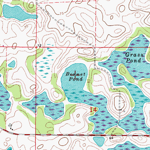 Topographic Map of Bonnet Pond, FL