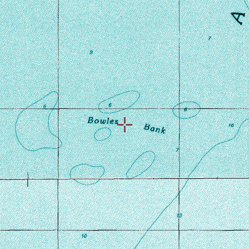Topographic Map of Bowles Bank, FL