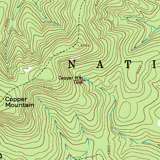 Topographic Map of Copper Mountain Tank, AZ