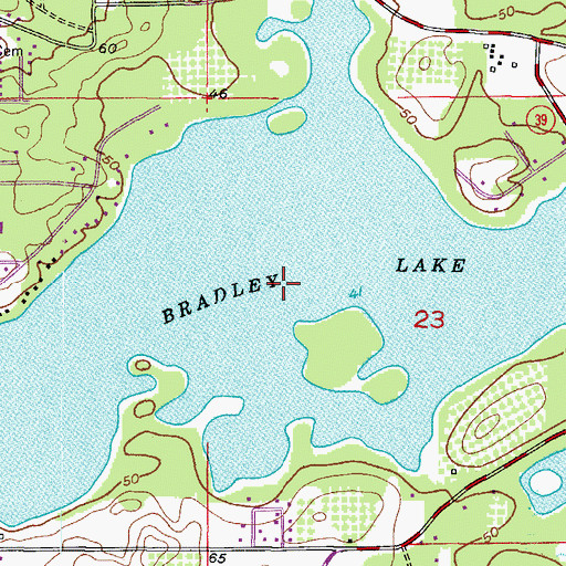 Topographic Map of Bradley Lake, FL