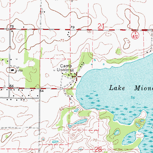 Topographic Map of Camp Universe, FL