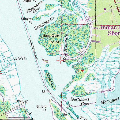 Topographic Map of Cleve Hinton Creek, FL