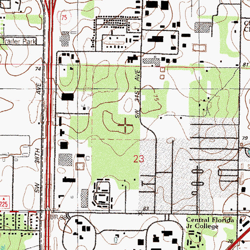 Topographic Map of College Park Elementary School, FL