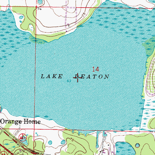 Topographic Map of Lake Deaton, FL