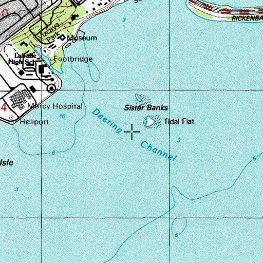 Topographic Map of Deering Channel, FL