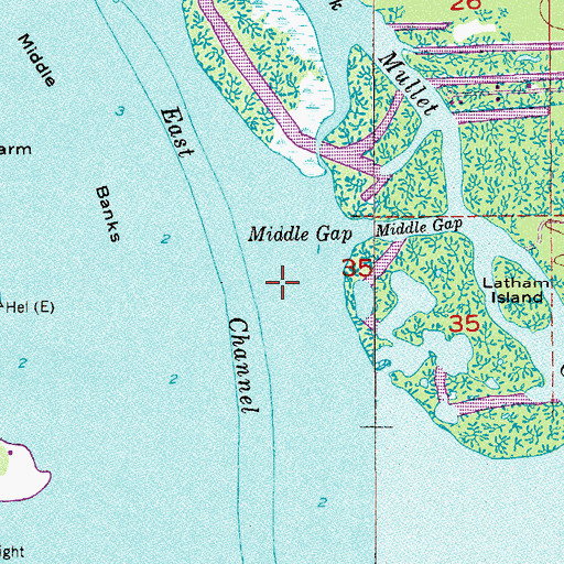 Topographic Map of East Channel, FL