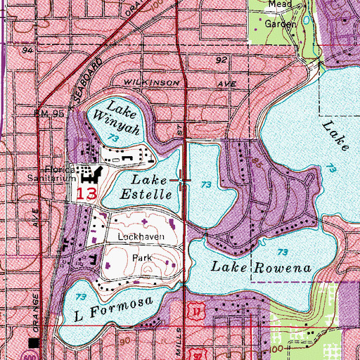 Topographic Map of Lake Estelle, FL