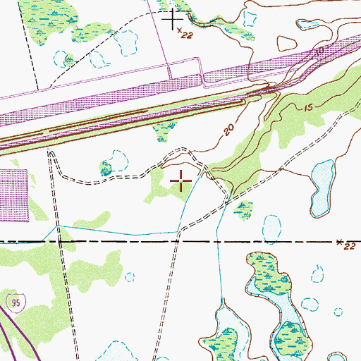 Topographic Map of Fleming Grant, FL