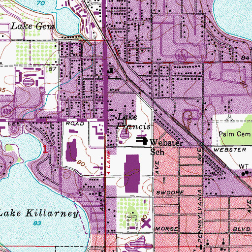 Topographic Map of Lake Francis, FL