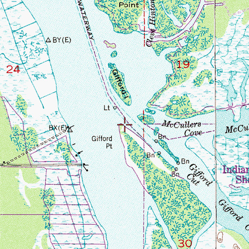 Topographic Map of Gifford Point, FL