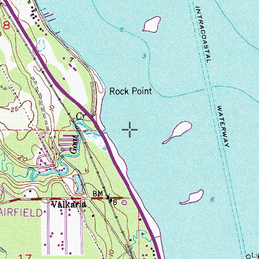 Topographic Map of Goat Creek, FL