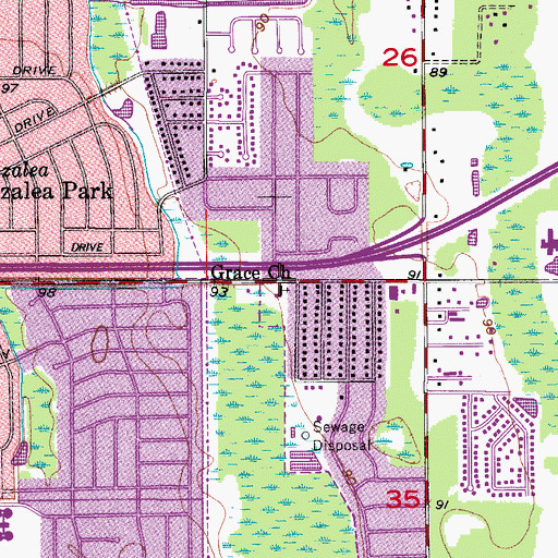 Topographic Map of Grace Church, FL