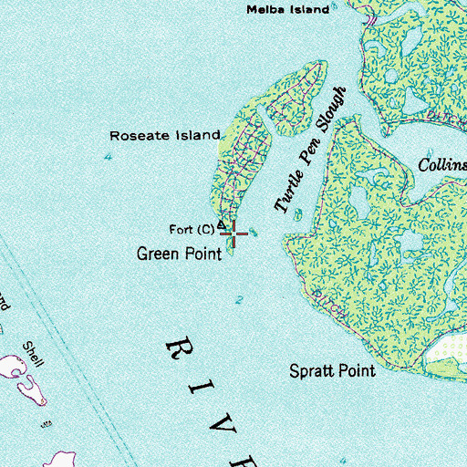 Topographic Map of Green Point, FL