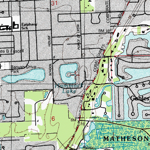 Topographic Map of Hammock Lake, FL