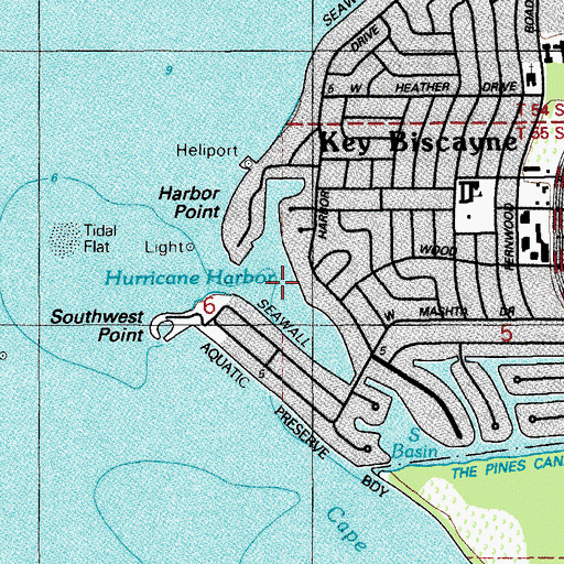 Topographic Map of Hurricane Harbor, FL
