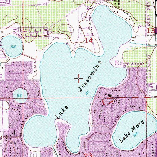 Topographic Map of Lake Jessamine, FL